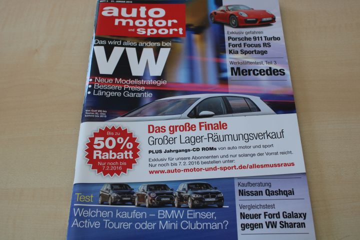 Deckblatt Auto Motor und Sport (03/2016)